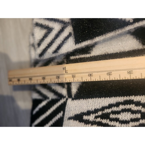 Northern Angel L Tribal Geometric Open Front Cardigan CD1912-067 Black Athleisur - Picture 7 of 9